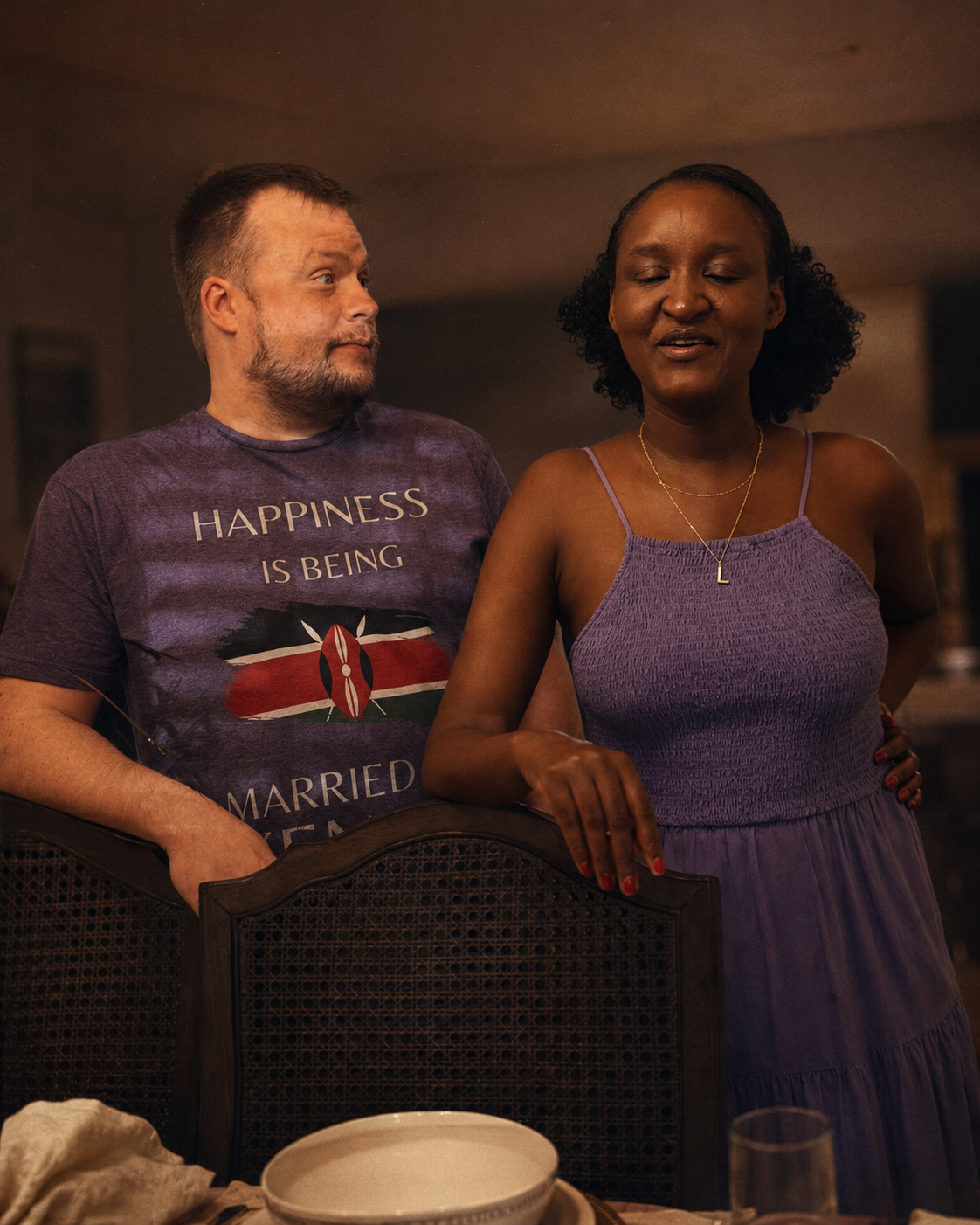 Bill and Lili Omondi at home — portrait photo